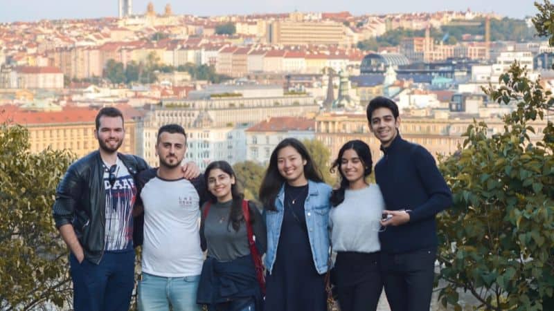 TFAS Prague students exploring the grounds of Prague Castle.